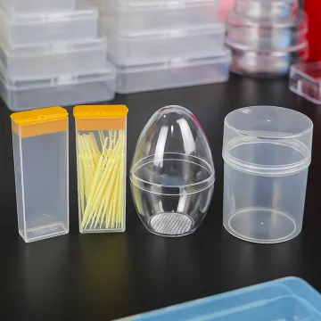 Custom Clear Slim Business Card Case Toothbrush Container Storage Packaging Boxes Round Plastic Jewellery Box Pencil Case