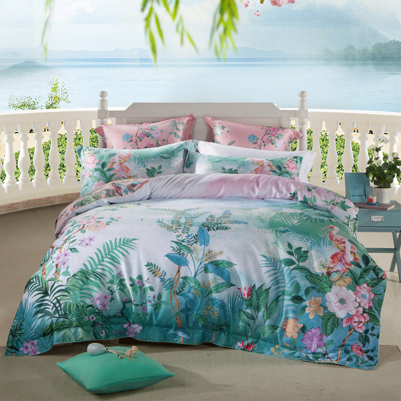 Cotton Fabric Quilt Cover Bed Sheets & Bedding Sets
