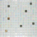 Mosaic White Iridescent Glass Inside Decor Brick