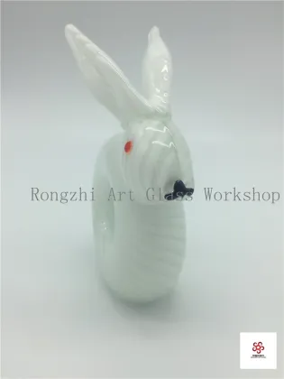 White Rabbit Glass Sculpture