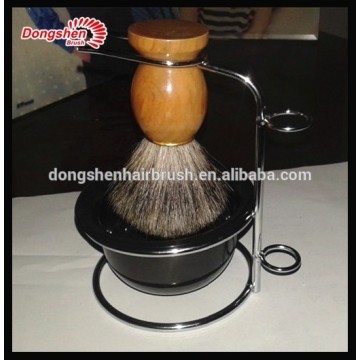 Badger hair shaving brush set,shaving brush and razor stand,shaving mug