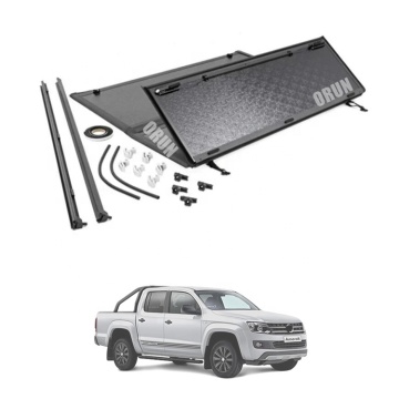 4x4 Accessories: HARD 3 TRI FOLD TONNEAU COVER with LED Light for 2010+ Double Cab VW Amarok