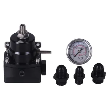 Aluminum Universal Adjustable Fuel Pressure Regulator with Gauge