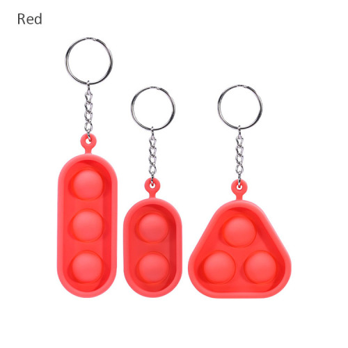 Silicone Fidget Toy Stress Relief Silicone Simple Dimple Fidget Keychain Toy Supplier