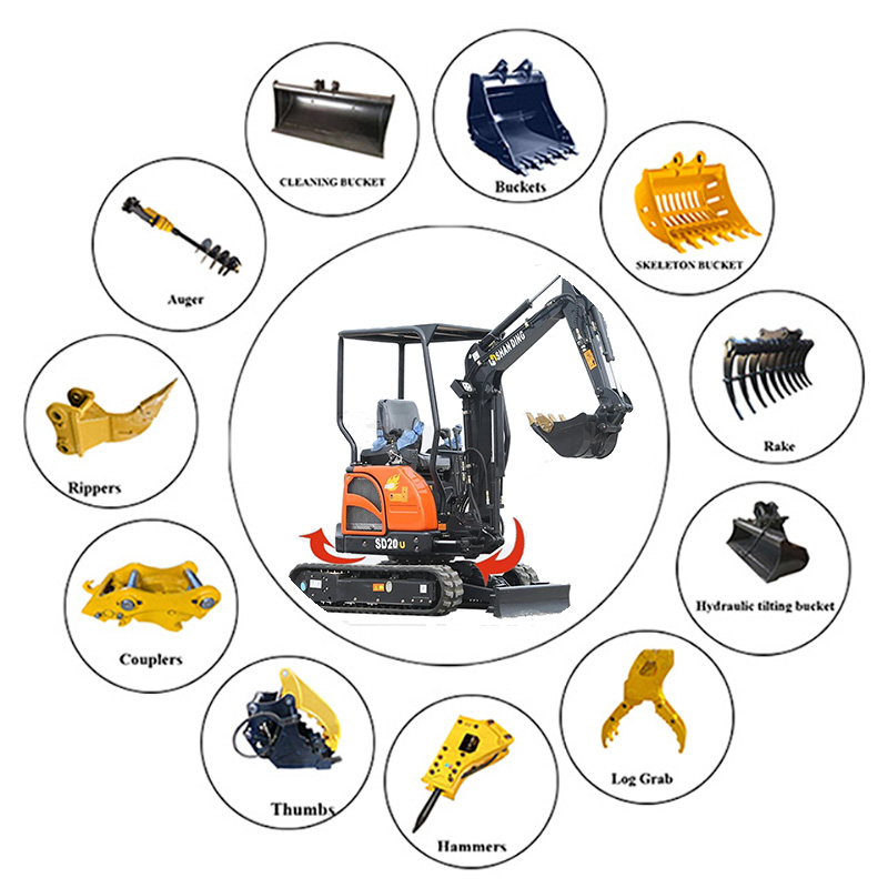 SD20U Cheapest Price New Mini Excavator With Bucket