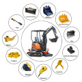 7.5Ton Mini Bucket Wheel Excavator 7 tons Wheel Excavator Factory