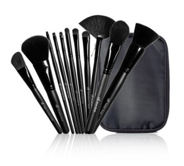 11pcs Black Wooden Handle Make-up Brush Set 