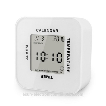 4 in 1 Multifunctional digital LCD desk table rotated alarm clock