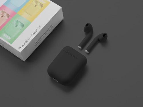 Auriculares Inalámbricos Táctiles Negros Macaron Inpods 12, alta