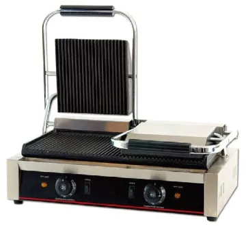 Ribbed Contact-Grill, double