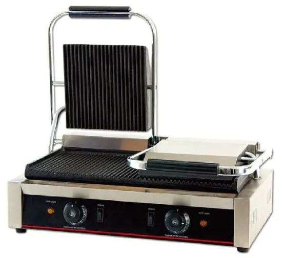 Ribbed Contact-Grill, double