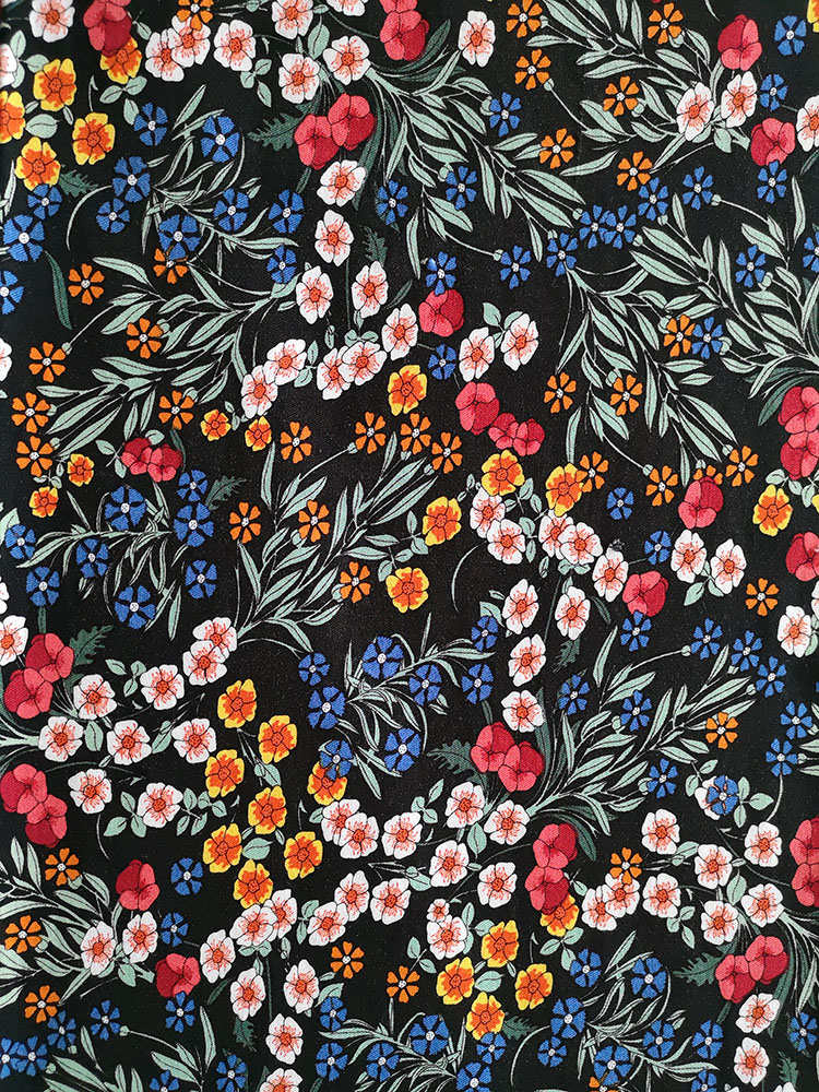 Flower Design Rayon Twill 3024S Printing Woven Fabric