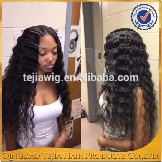 New products sexy deep wave 8a virgin brazilian human hair realistic hairline lace wig