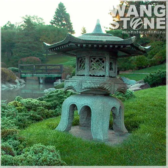 Large Classic Chinese Granite Stone Temple Lantern