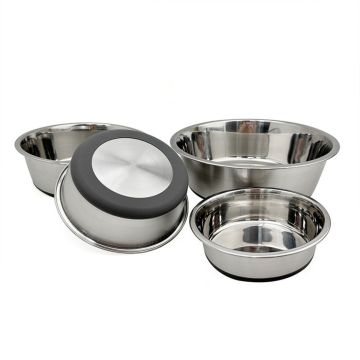 Langlebige Nicht-Spill Edelstahlhundwasserschale mit maßgeschneidertem Metalllogo