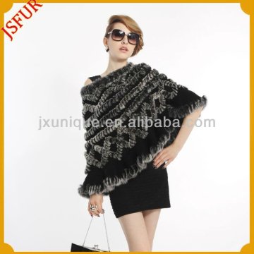 New fashion high quality women's winter rabbit fur made fur shawl