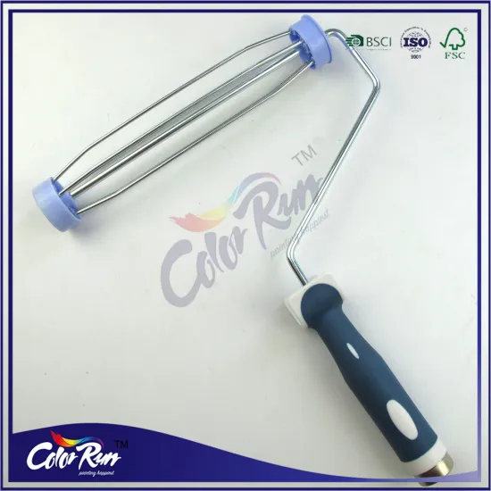 ColorRun high quality bird cage type rubber plastic handle paint roller frame with factory price
