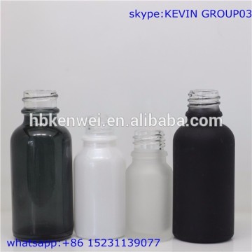 20mm calibre 30ml frosted white glass bottle with dropper