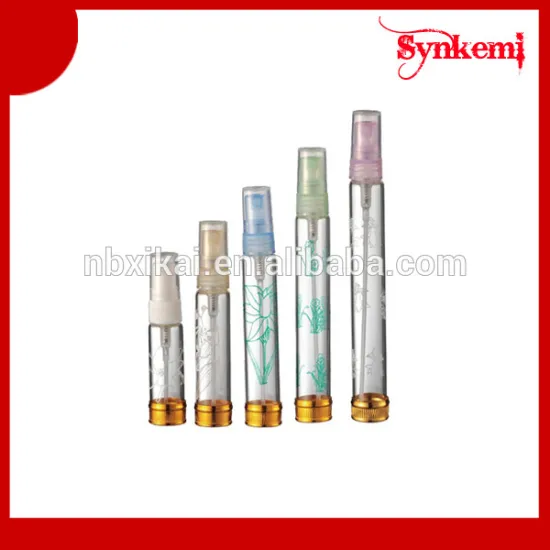 Empty glass bottles for perfumes