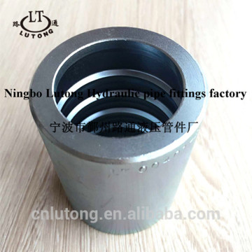 Galvanized Carbon Steel Ferrule / nipplet, Steel Connector ferrule for 4SH R12/32hose