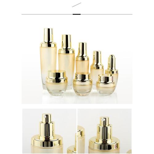 Kleine zwarte fles cosmetica fles set