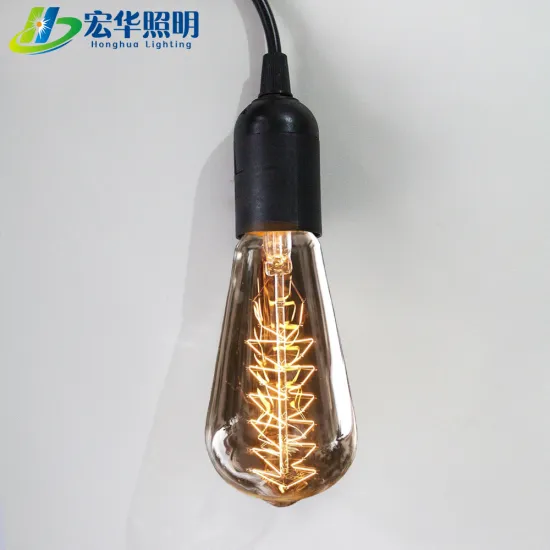 ST64 Bulb E26/E27 Lamp Holder Indoor Pendant Lamp Cord Power Cable with Lamp Socket
