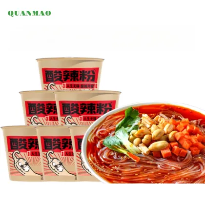 Hot & Sour Instant Sweet Potato Noodles – Authentic Spicy & Numbing Flavor, Quick Meal, Late-Night Snack