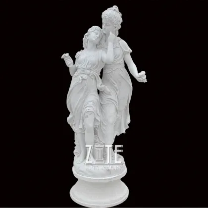 High Quality cultured marble man lady sculpture life size apollo and daphne statue