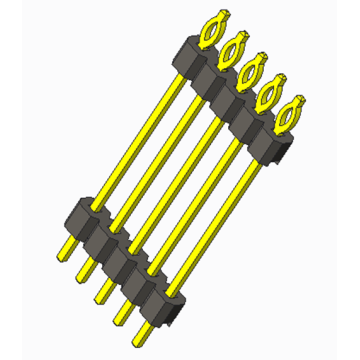 2,54 mm stifthuvud Enkel radplast rak press-passning