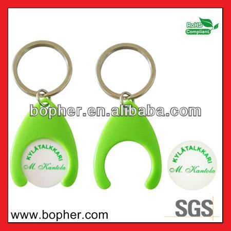 mini plastic token coin keychain