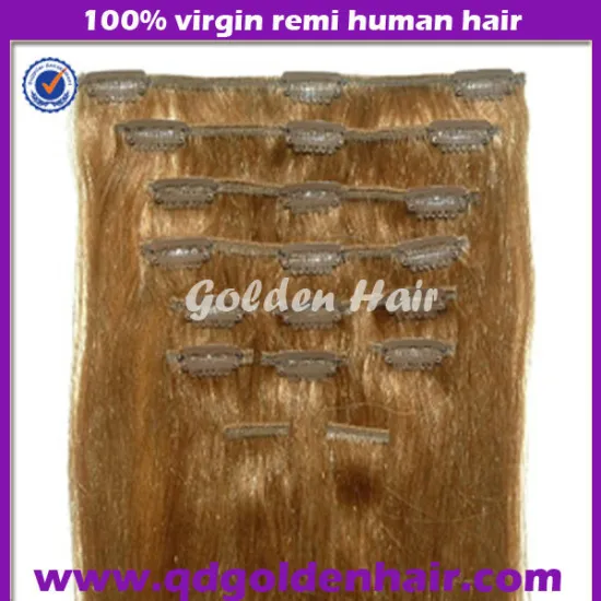Golden Hair New Products Wholesale Clip Hair Extensions Qingdao Factory