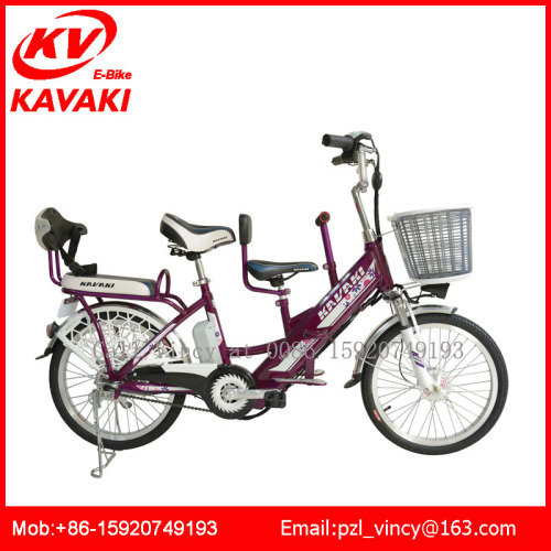 Lithium battery mother and child bike electric bike for family three people use