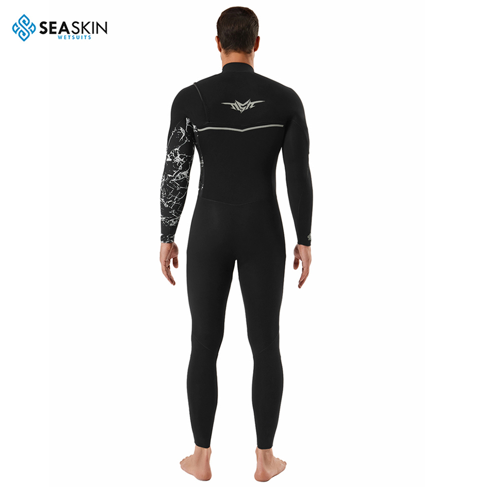 Seaskin Erkekler 3/2mm 4/3mm Uzun Kollu Wetsuit