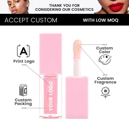 Vegan Glossy Lipgloss with Fruit Tint and Plumping Effect