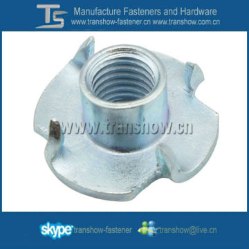 China Factory High Quality DIN1624 or ANSI Standard 4 Pronged T Nut