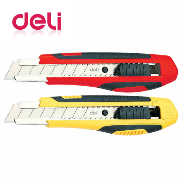 Deli 1Pcs Office School Cutting Supplies 18 mm Utility Knife Blade Diameter Blade Length 10cm Automatic Push And Pull random