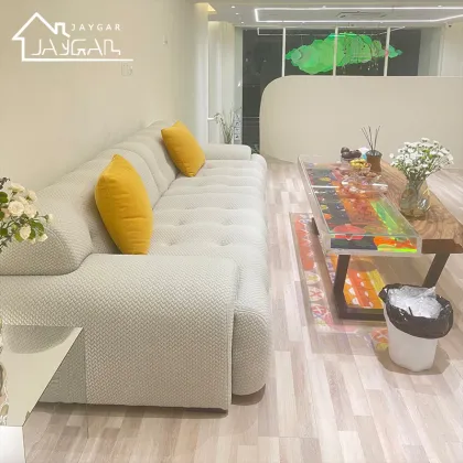 Modern Minimalist Roche Bobois 3 Seater Fabric Sofa Set