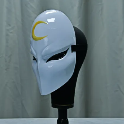 Golden Crescent Moon Knight Cos Mask