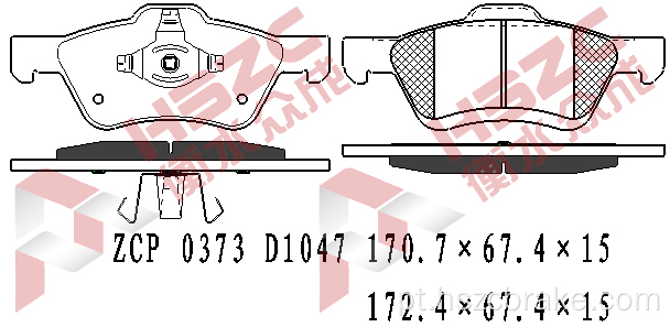 FMSI D1047 PAT DE FREIO CERAMICA PARA MAZDA