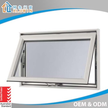 Good quality aluminum top hung windows with double glass and germany hardware