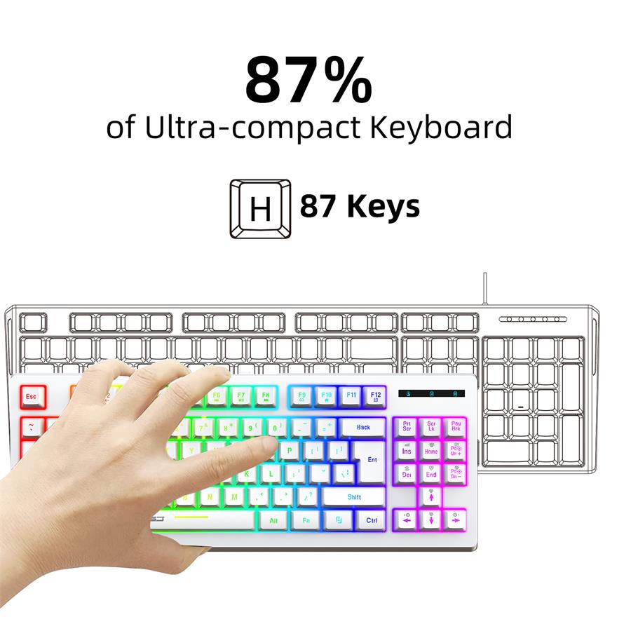 white wireless mechanical keyboard