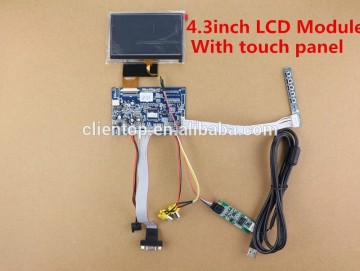 VGA +AV of LCD driver board + AT043TN25 V.2 4.3 inch LCD panel 480* 272 with touch panel