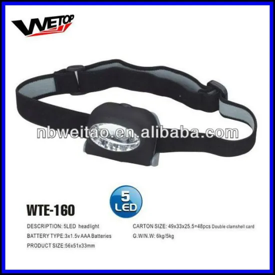 5pcs LED camping headlight