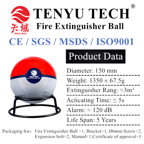 Customizable hanging dry powder fire extinguishing ball