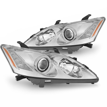 HID/Xenon Headlights Replacement Pair for 2007-2009 Lexus ES350 - Chrome Clear Lens