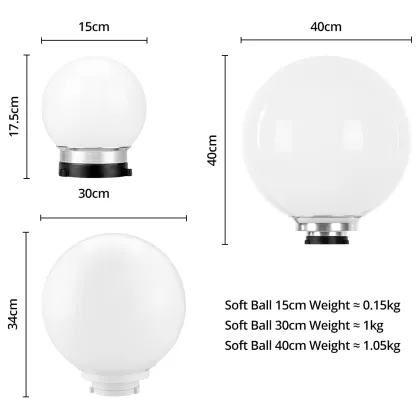 Universal 15cm-40cm Photography Diffuser Soft Box for Studio Flashes