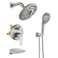 Brushed Nickel Brass Concealed Shower Mixer