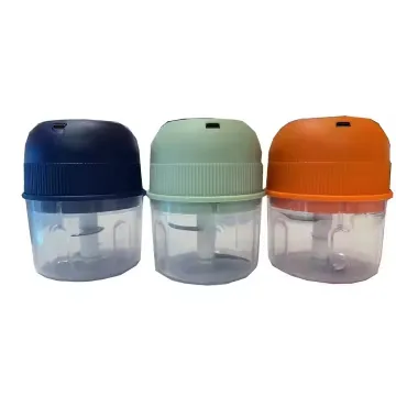 Electric Mini Food Chopper with Plastic Herb Grinder, Type C Charging, 304 Stainless Steel Blade for Garlic, Ginger, Onion, Meat