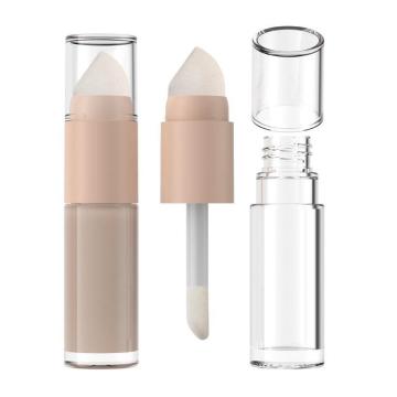 Private Label 10ml Round Empty Liquid Foundation Blush Concealer Container with Sponge