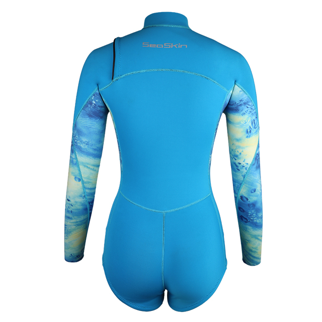 Seaskin 2mm Özel Baskı Uzun Kollu Bahar Takım Wetsuits